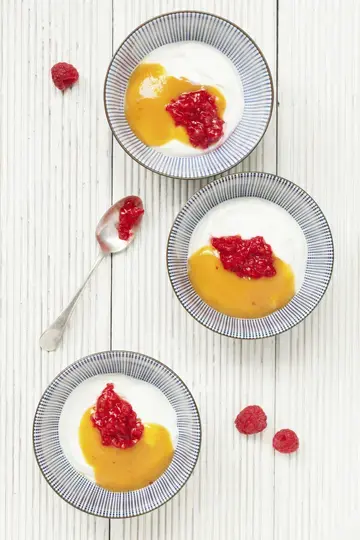 peach and apple raita