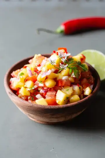 grilled shrimp with pineapple and mango salsa