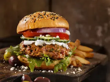 Greek-style burgers
