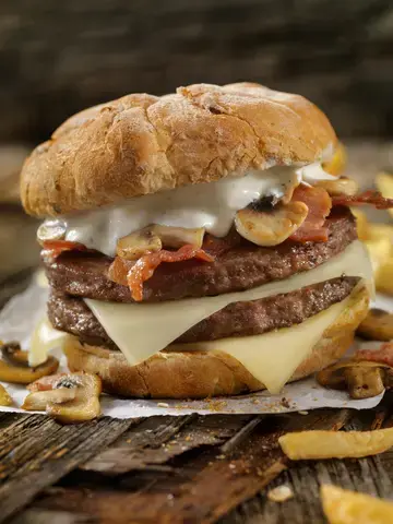 Beef and Mushroom Burger