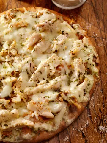 Spinach Alfredo French Bread Pizza