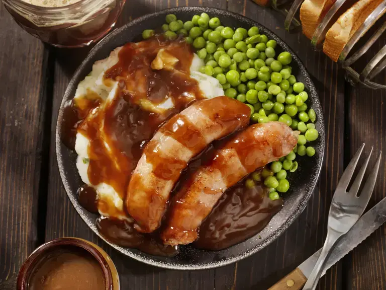 sausage and corn mash