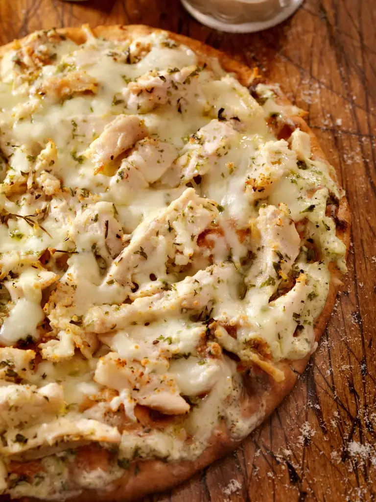 Spinach Alfredo French Bread Pizza