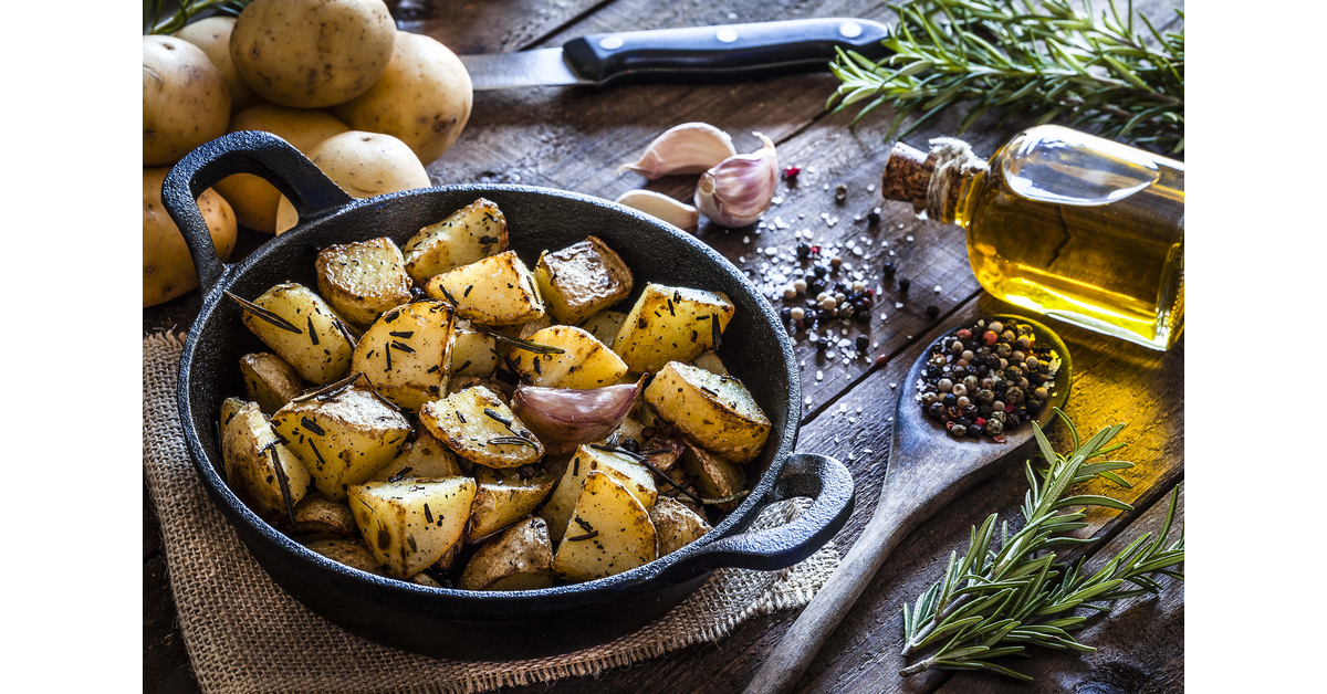 No Oil Herbed Potatoes Recipe