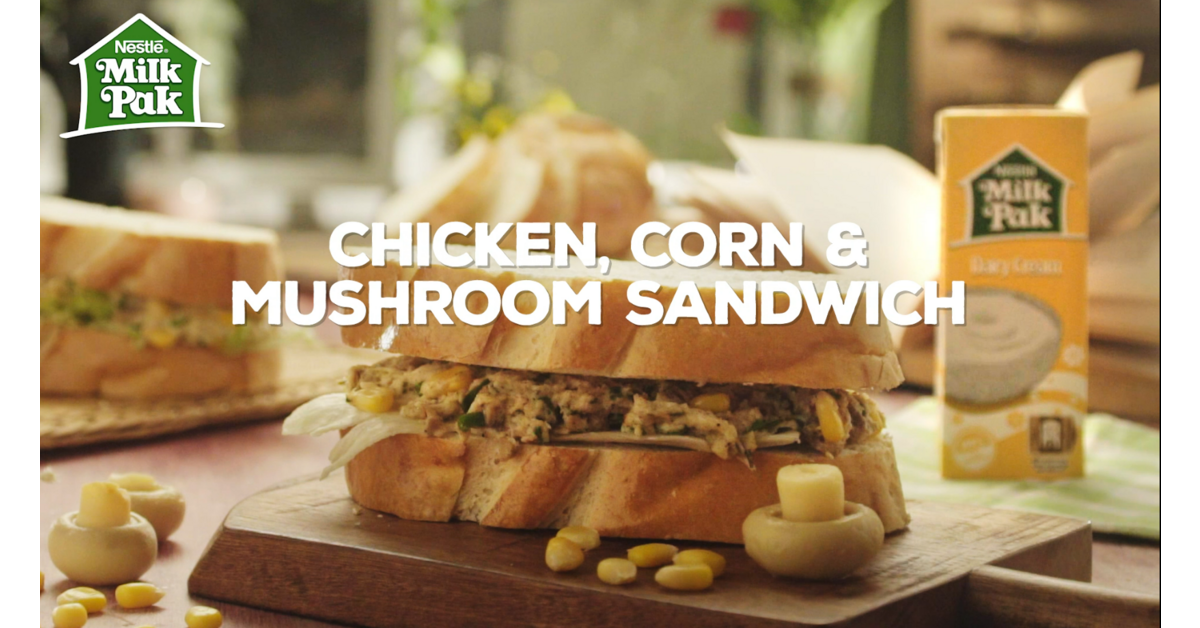 Chicken, Corn and Mushroom Sandwich