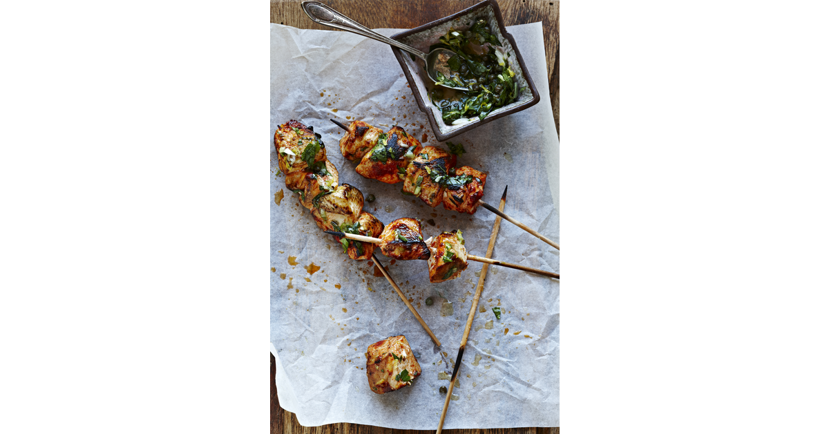 Chicken skewer boti