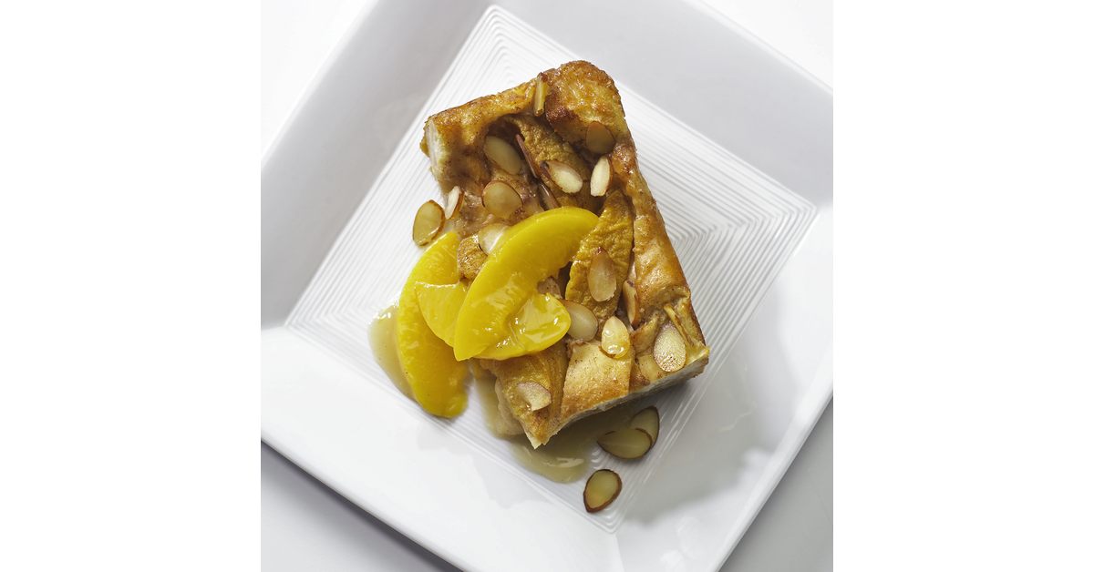 Bread Pudding with Peaches