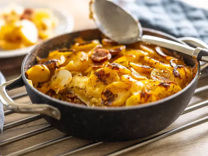 sausage potato tart