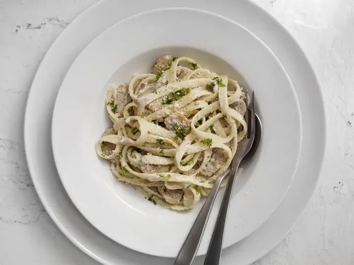 chicken alfredo w peppers