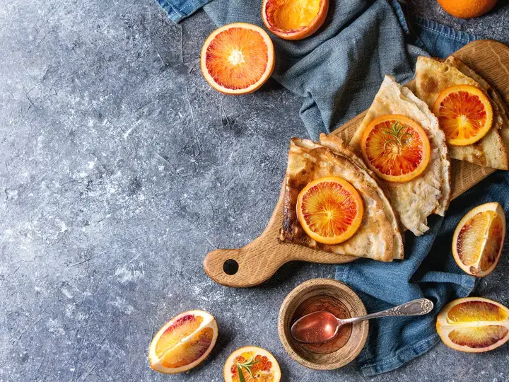 orange pancakes
