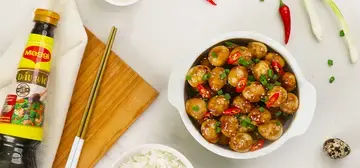 Trứng Cút Rim Mặn - banner